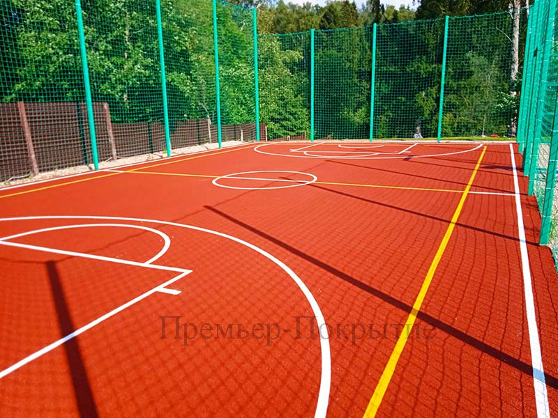 Резиновое покрытие для теннисной площадки